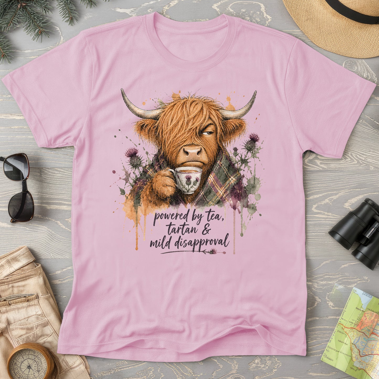 Mild Disapproval Tartan T-Shirt