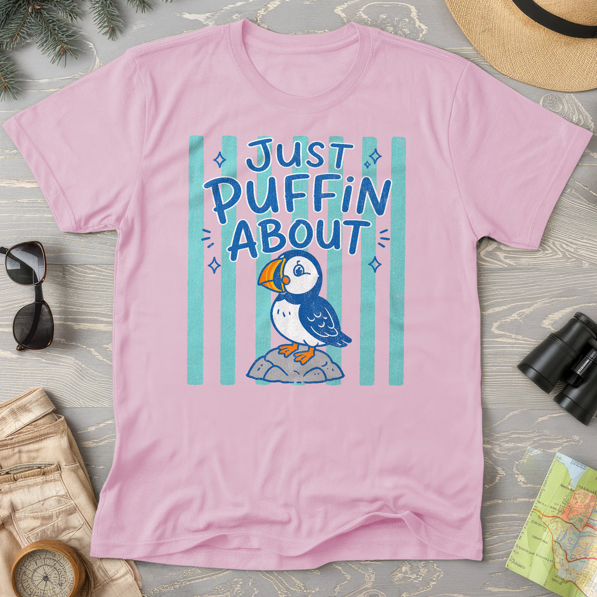 Just Puffin About Stripes T-Shirt