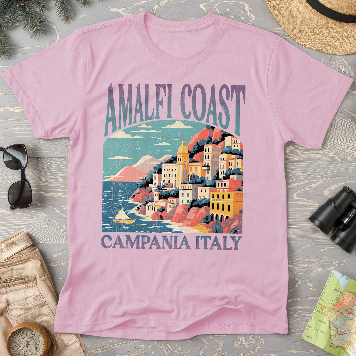 Amalfi Coast Italy "Big and Bold" Comfort Colors T-Shirt