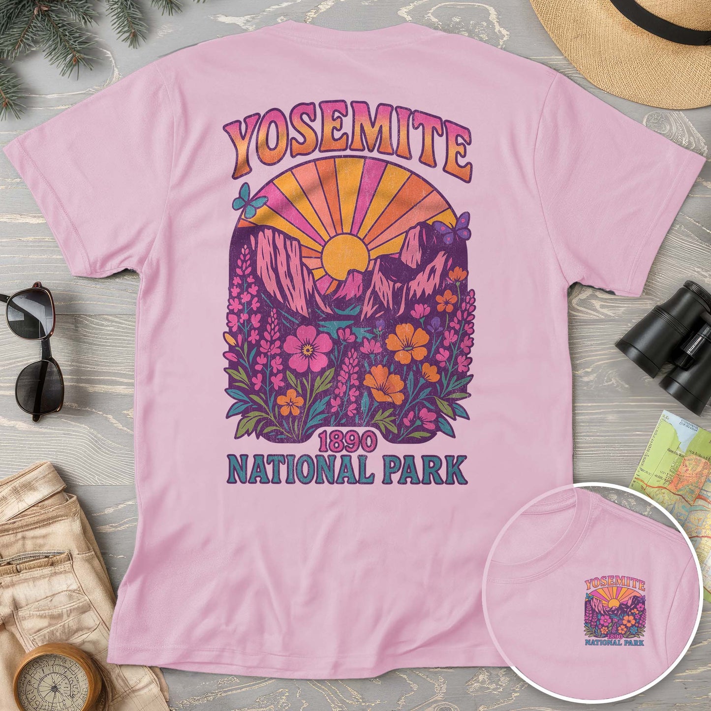 Yosemite Retro Vibes Front/Back Comfort Colors T-Shirt