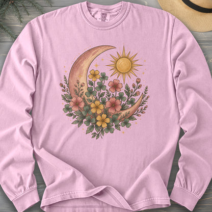 Shamrock Crescent Moon Comfort Colors 6014 Long Sleeve