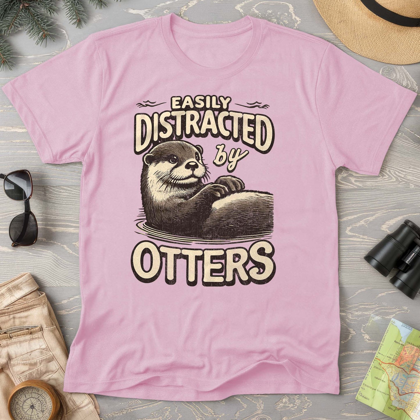 "Easily Distracted by Otters" Comfort Colors T-Shirt