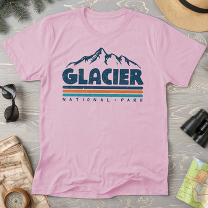 Glacier National Park "Retro Stipes" Comfort Colors T-Shirt