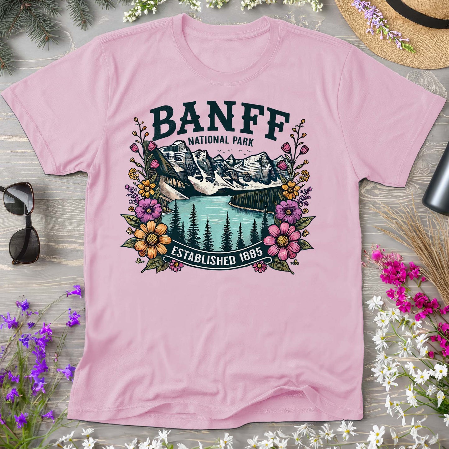 Banff National Park "Wildflower" Comfort Colors T-Shirt