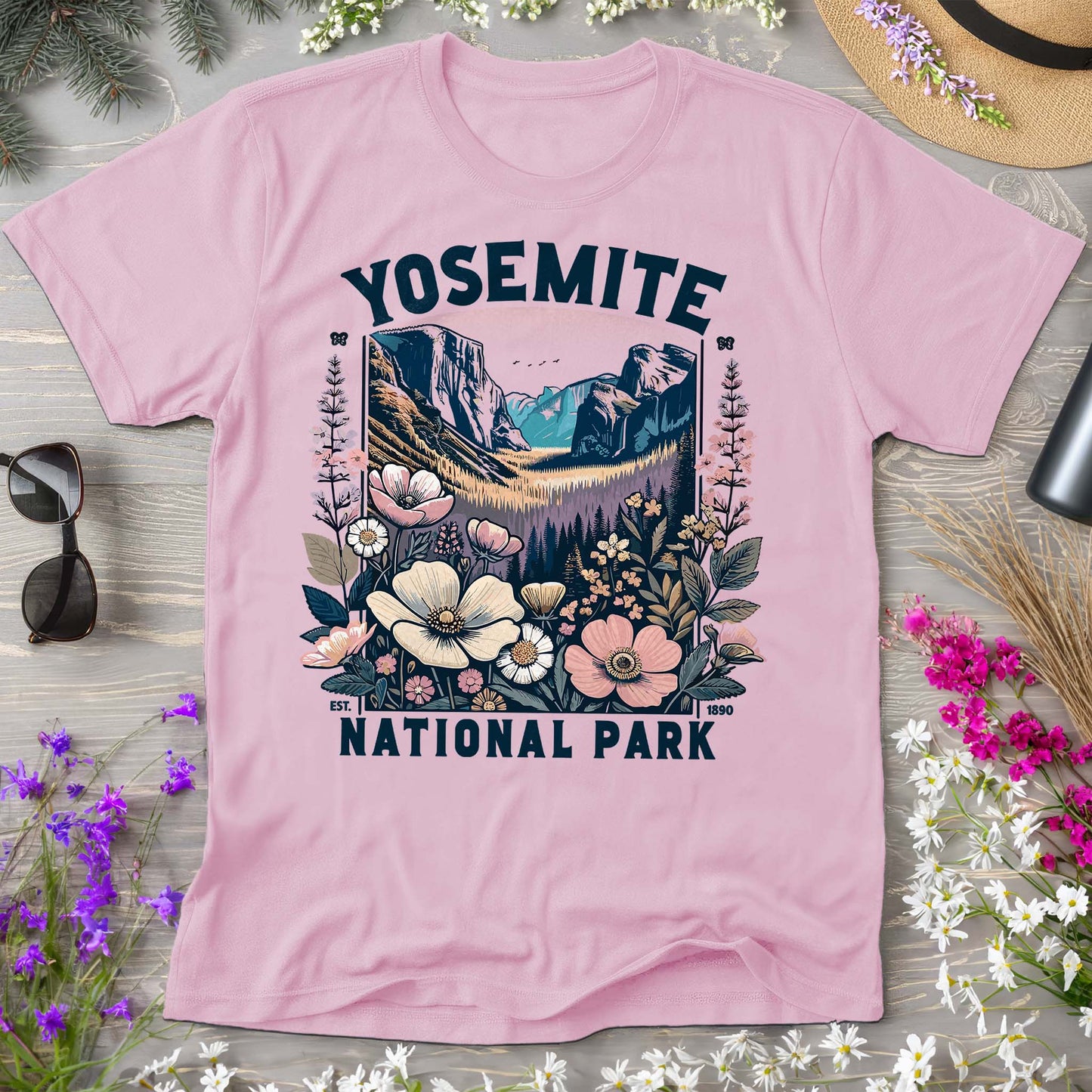 Yosemite National Park "Wildflower" Comfort Colors T-Shirt