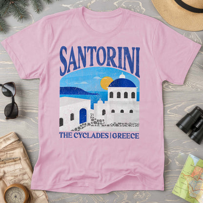 Santorini Greece "Big and Bold" Comfort Colors T-Shirt