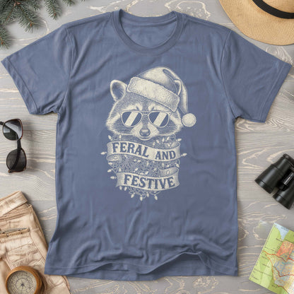 Feral and Festive Racoon Comfort Colors T-shirt