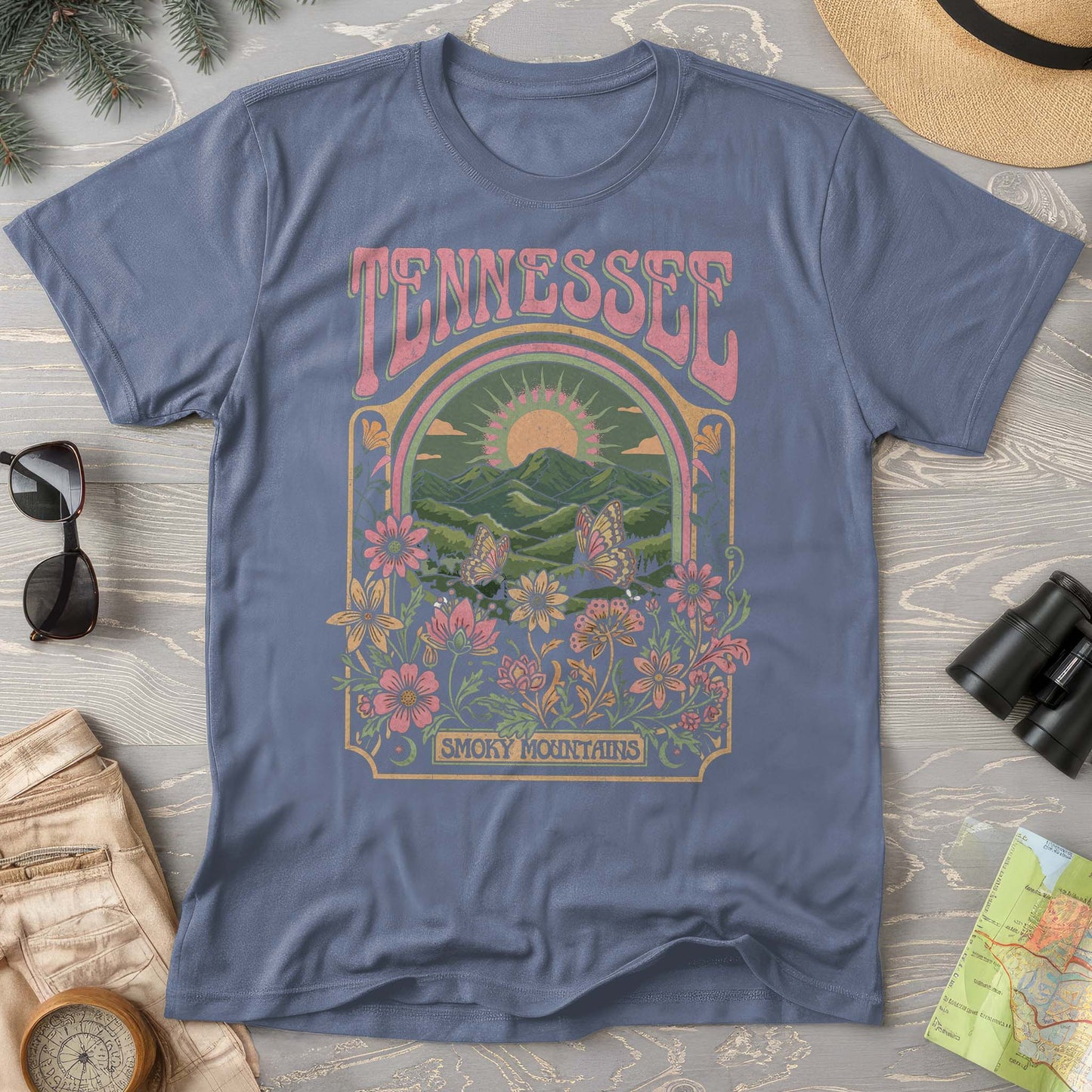 Tennessee Smoky Mountains Butterfly Comfort Colors T-shirt