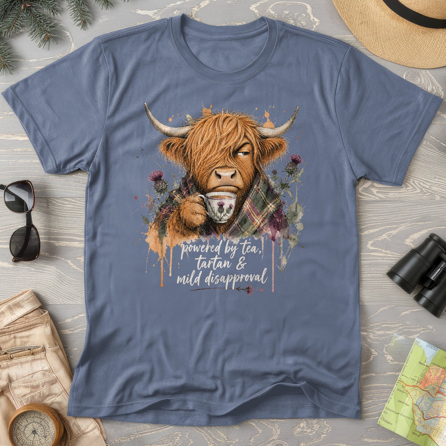 Mild Disapproval Tartan T-Shirt