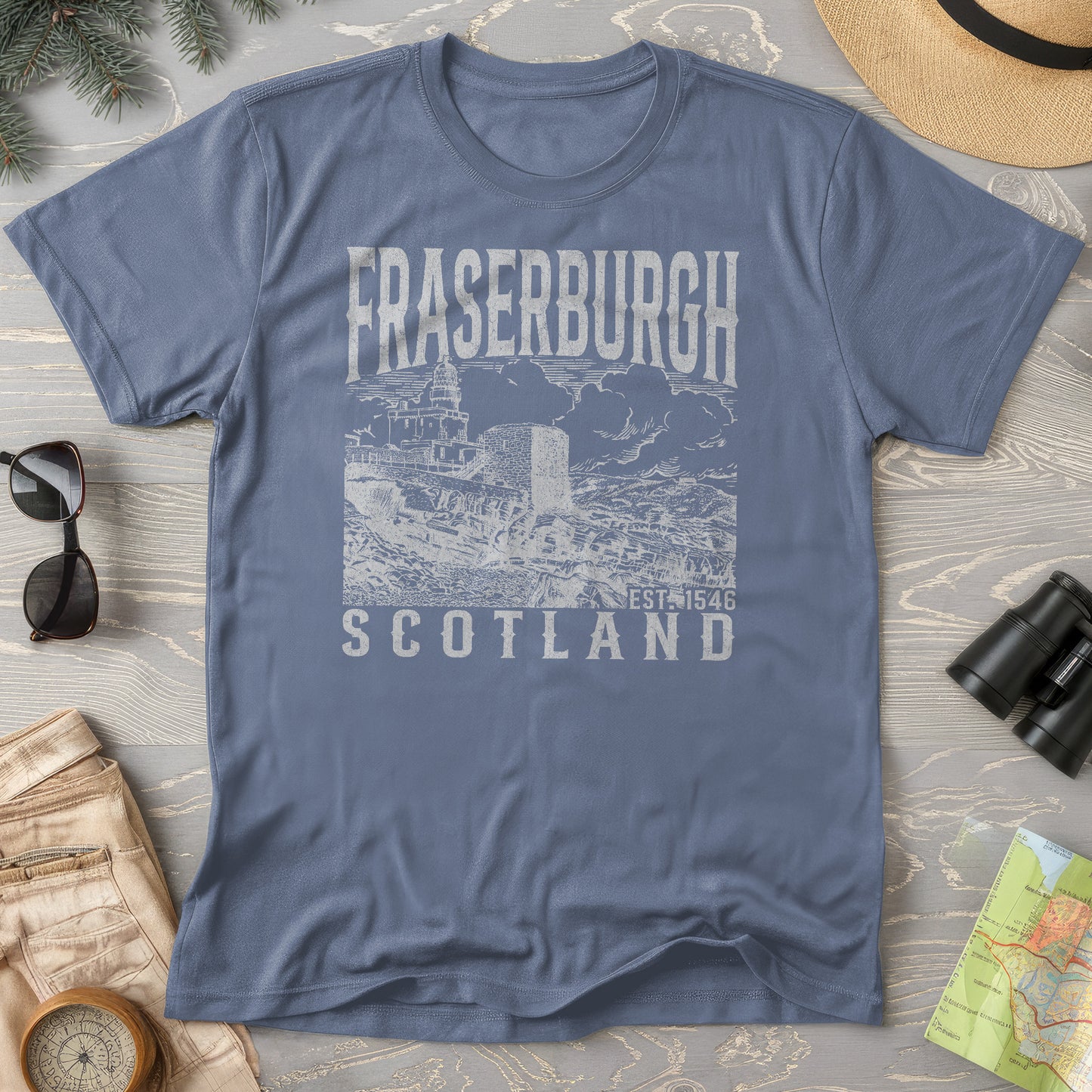 Fraserburgh Scotland Sketch T-Shirt