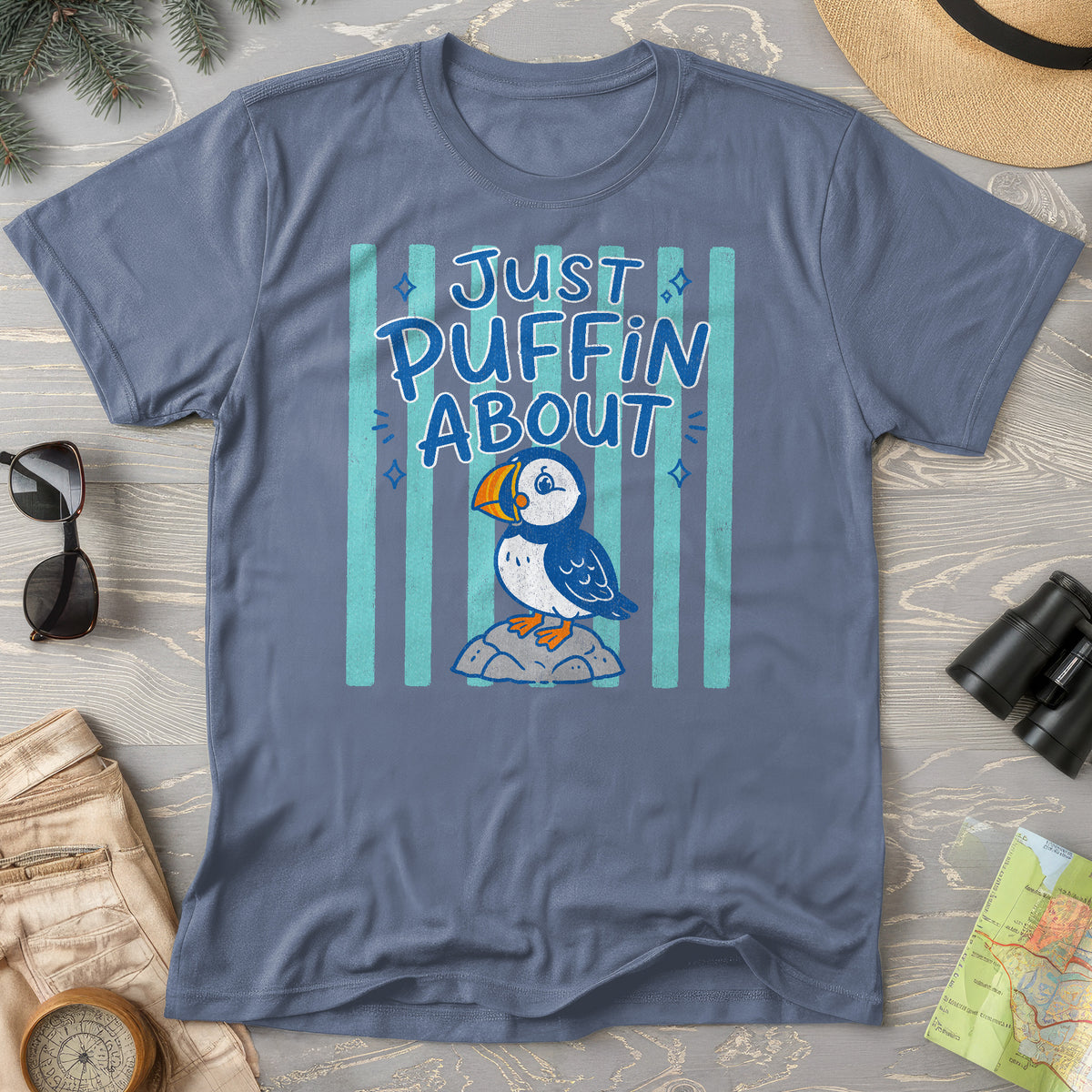 Just Puffin About Stripes T-Shirt