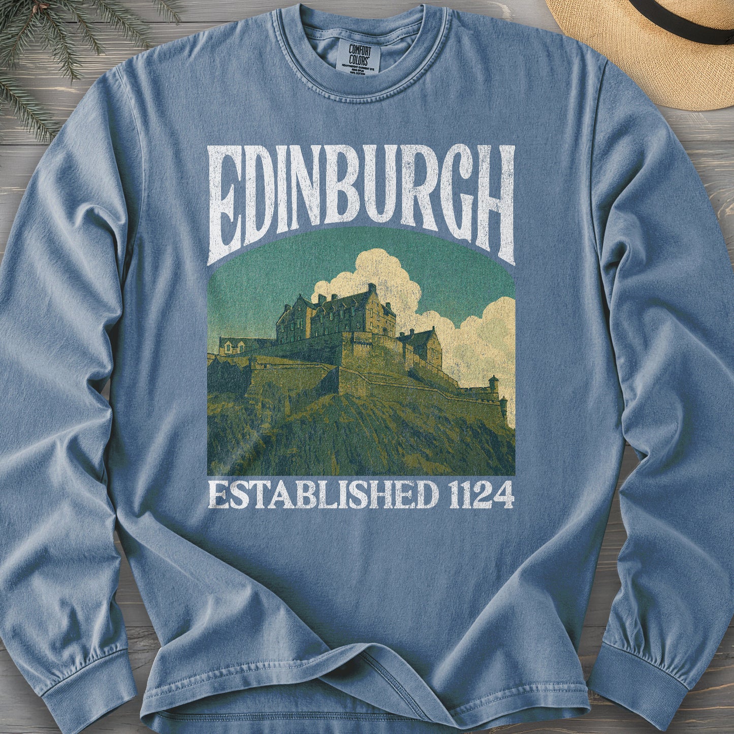 Edinburgh Scotland "Big and Bold" Long Sleeve Shirt