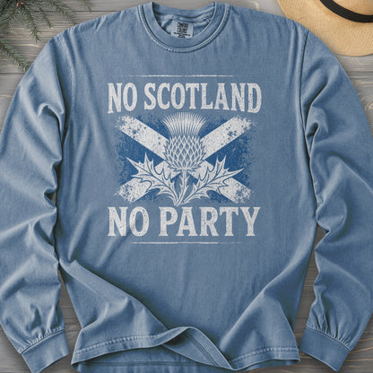 Scotland No Party Flag Long Sleeve Shirt