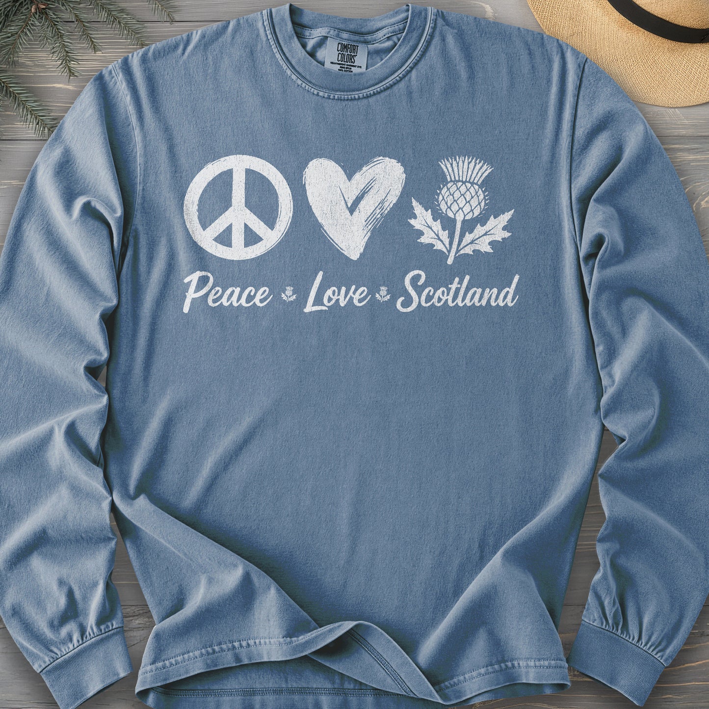 Peace Love Scotland Long Sleeve Shirt