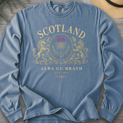 Scotland Heraldry Thistle Long Sleeve Shirt