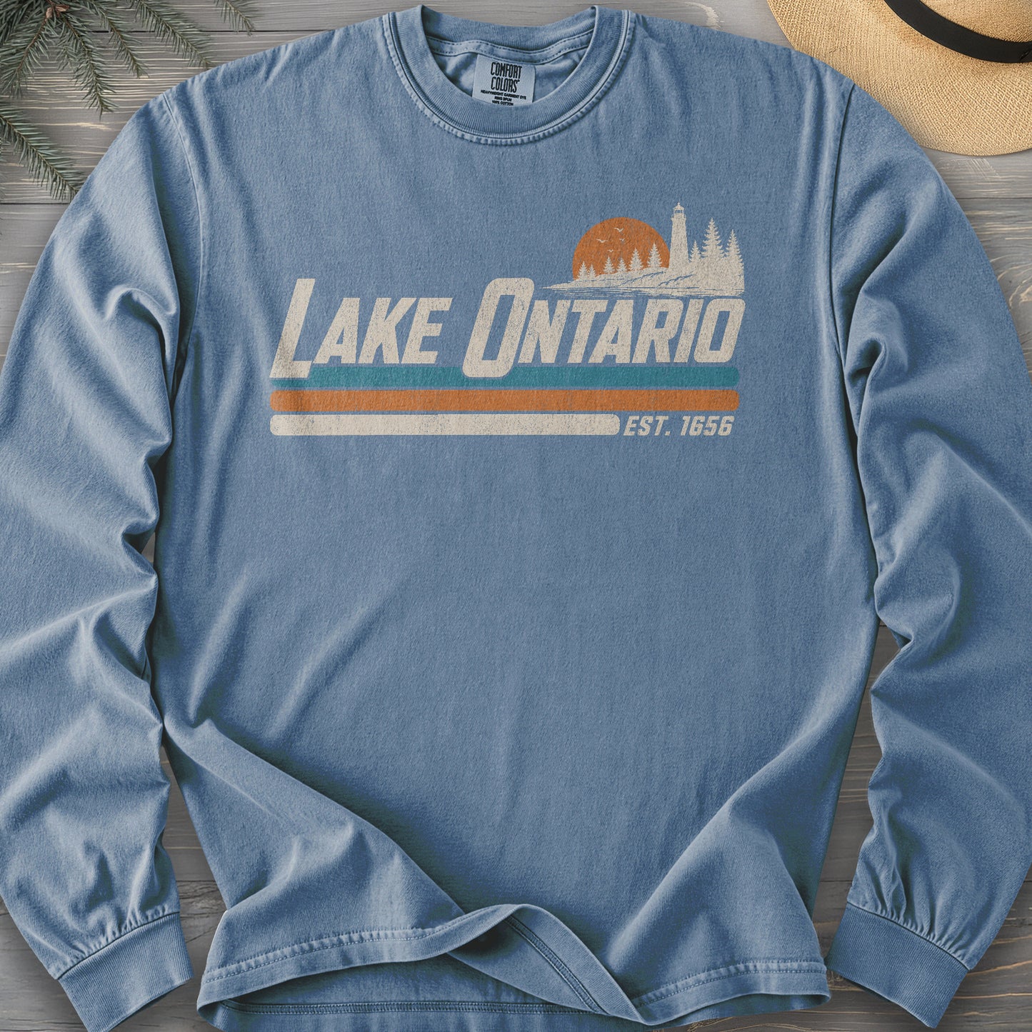 Lake Ontario Retro Stripe Long Sleeve Shirt