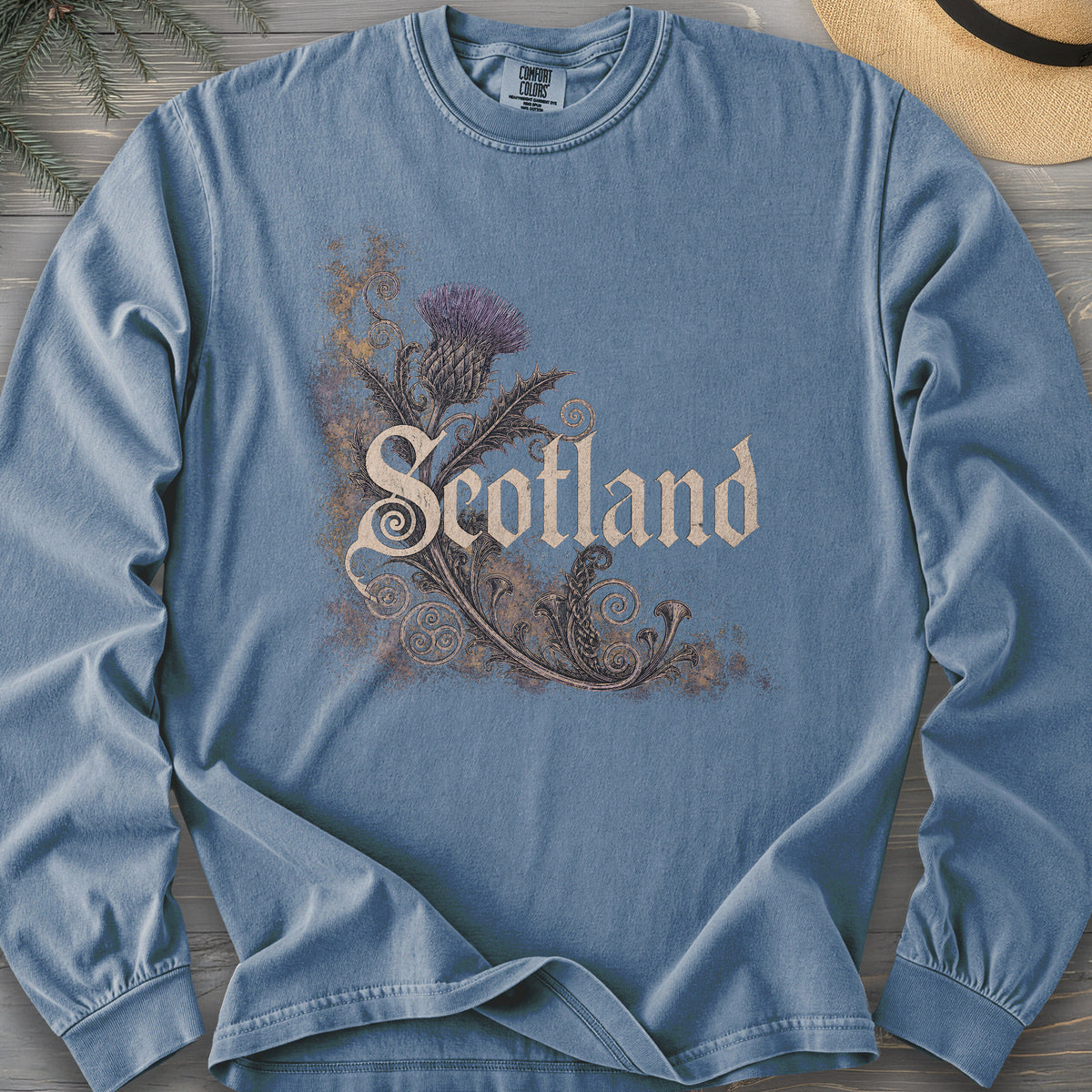 Scotland Ancient Symbols Comfort Colors 6014 Long Sleeve