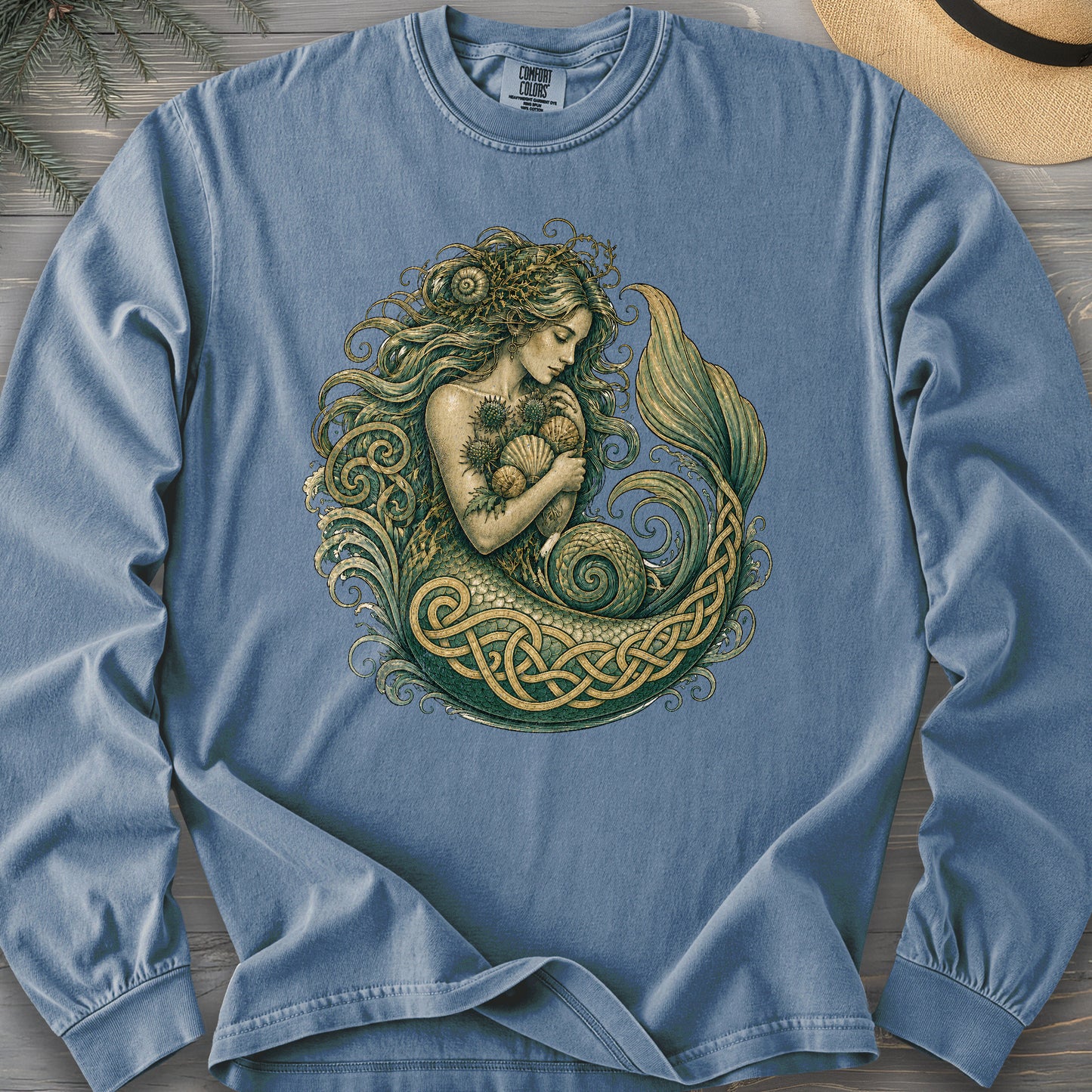 Celtic Mermaid Comfort Colors 6014 Long Sleeve
