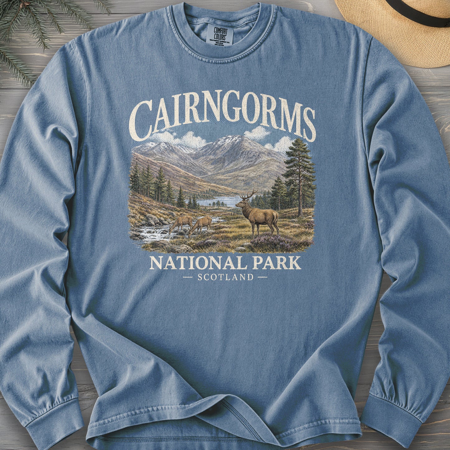 Cairngorms National Park Scotland Comfort Colors 6014 Long Sleeve