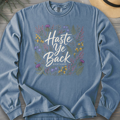 Haste Ye Back Scotland Comfort Colors 6014 Long Sleeve