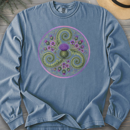 Thistle Triskele Fern Comfort Colors 6014 Long Sleeve