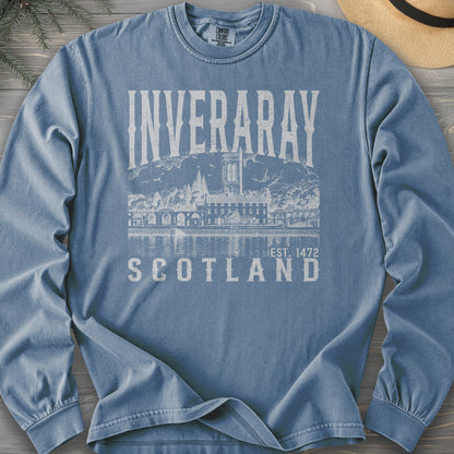 Inveraray Scotland Sketch Comfort Colors 6014 Long Sleeve