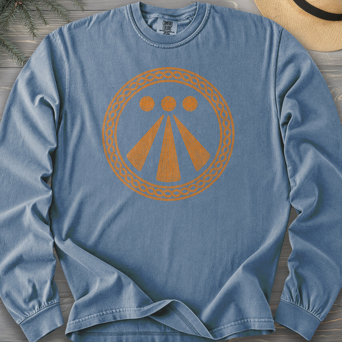 Awen Celtic Knot Comfort Colors 6014 Long Sleeve