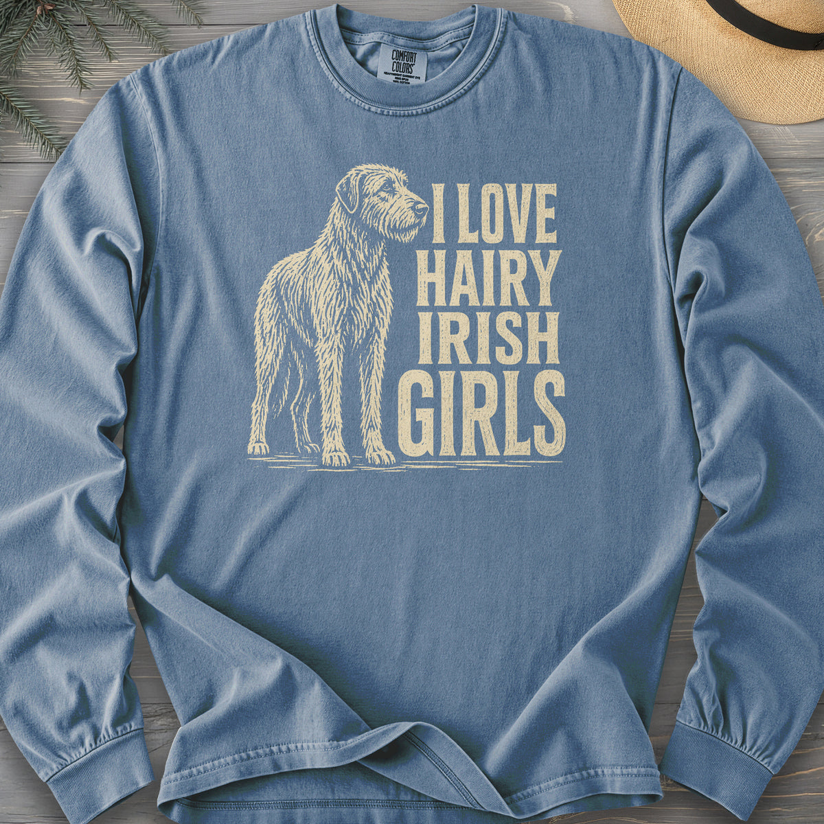Irish Wolfhound Lover Comfort Colors 6014 Long Sleeve