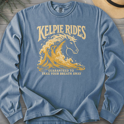 Kelpie Rides Retro Comfort Colors 6014 Long Sleeve