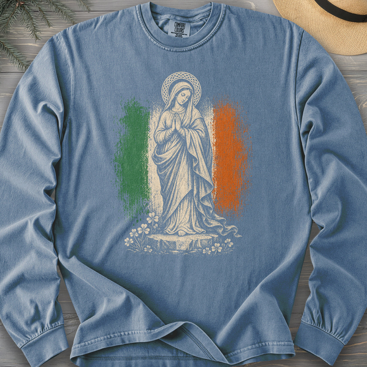 Our Lady Ireland Comfort Colors 6014 Long Sleeve