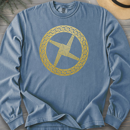 St Brigids Cross Comfort Colors 6014 Long Sleeve