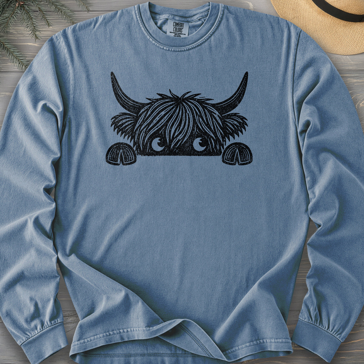 Peeking Coo Comfort Colors 6014 Long Sleeve