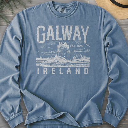 Galway Ireland Vintage Print Long Sleeve Shirt