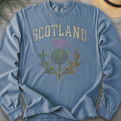 Scotland Distressed Thistle Long Sleeve Shirt