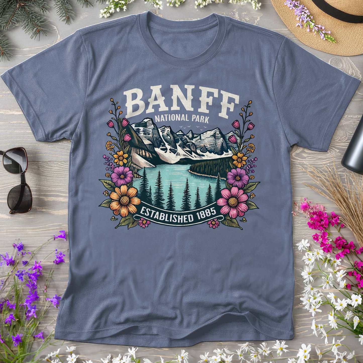 Banff National Park "Wildflower" Comfort Colors T-Shirt