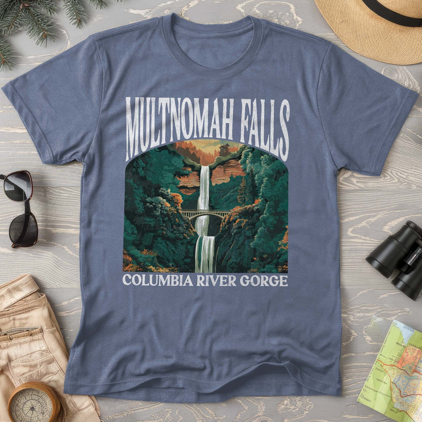 Multnomah Falls Oregon "Big and Bold" Comfort Colors T-Shirt