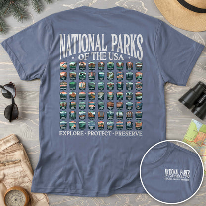 National Parks of the USA 63 Badges Comfort Colors T-Shirt