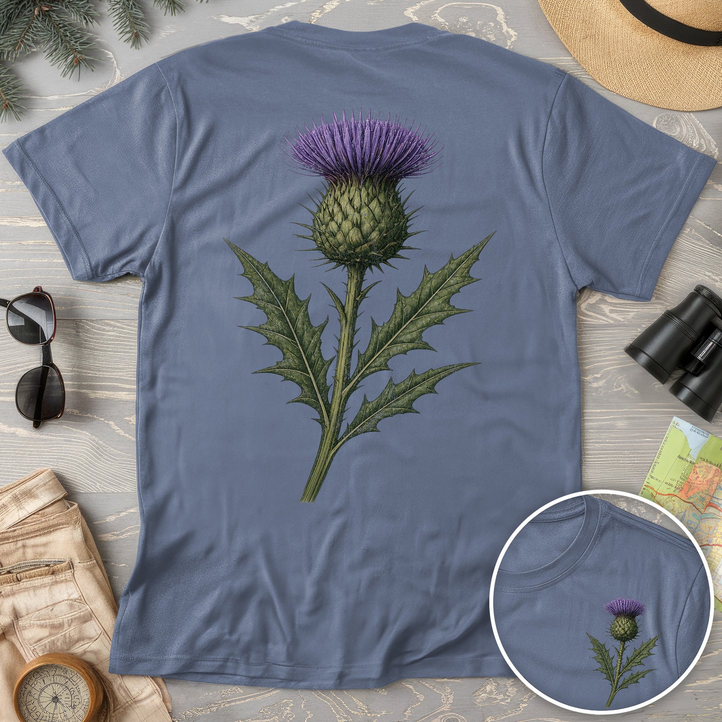 Thistle of Scotland Front/Back Print T-Shirt