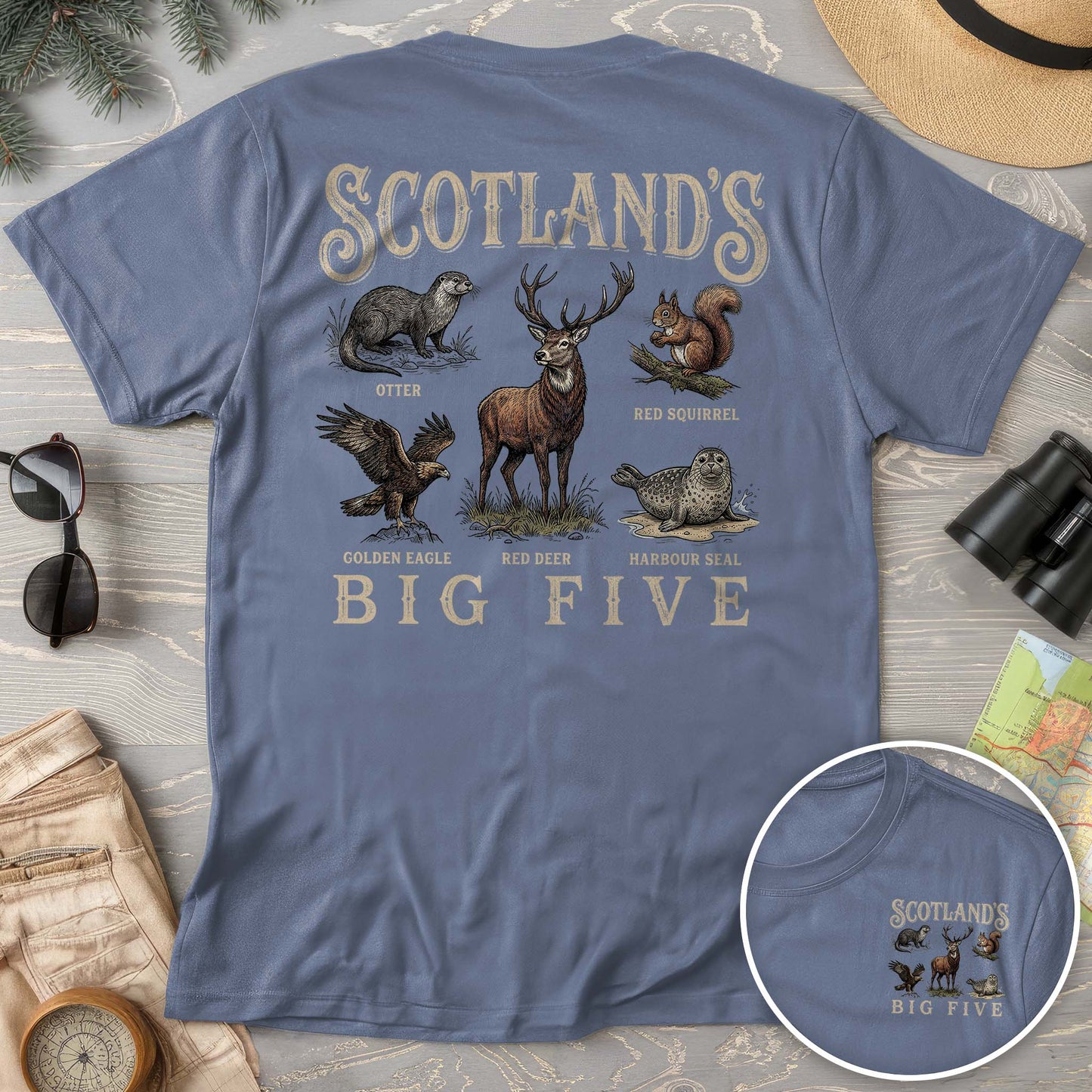 Scotland's Big Five Comfort Colors T-shirt