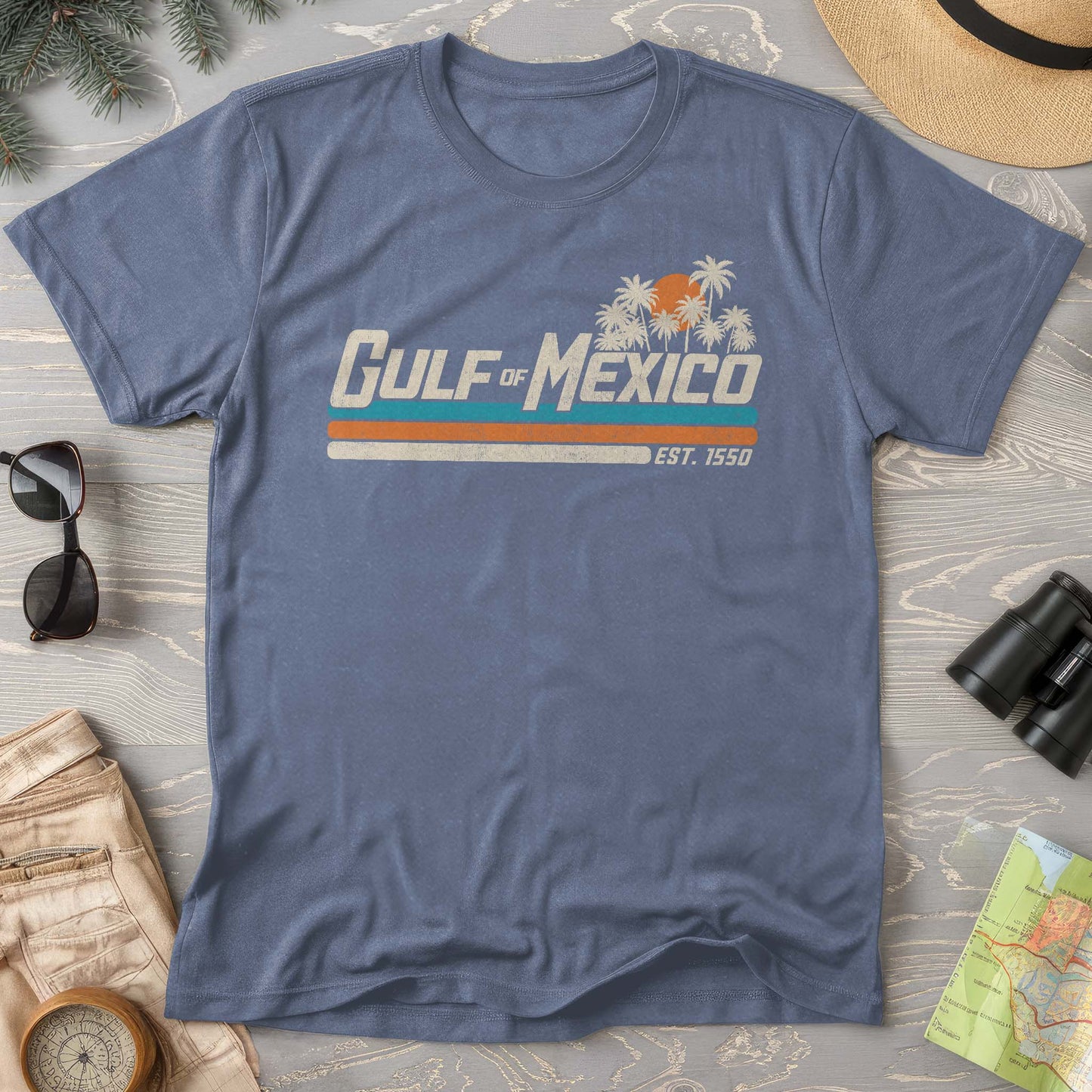 Bargain Bin Overstock! Gulf of Mexico Retro Stripe Comfort Colors T-Shirt