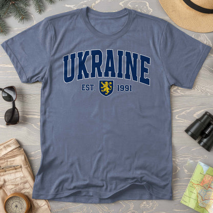 Ukraine Varsity Heraldry Comfort Colors T-Shirt