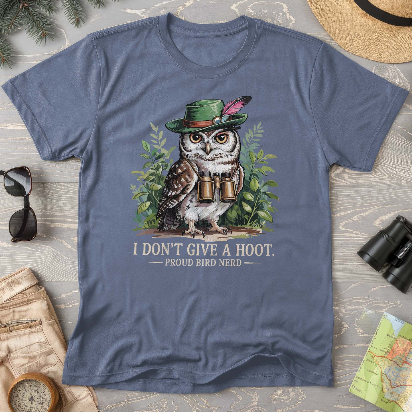 Bird Nerd Owl Design Comfort Colors T-Shirt