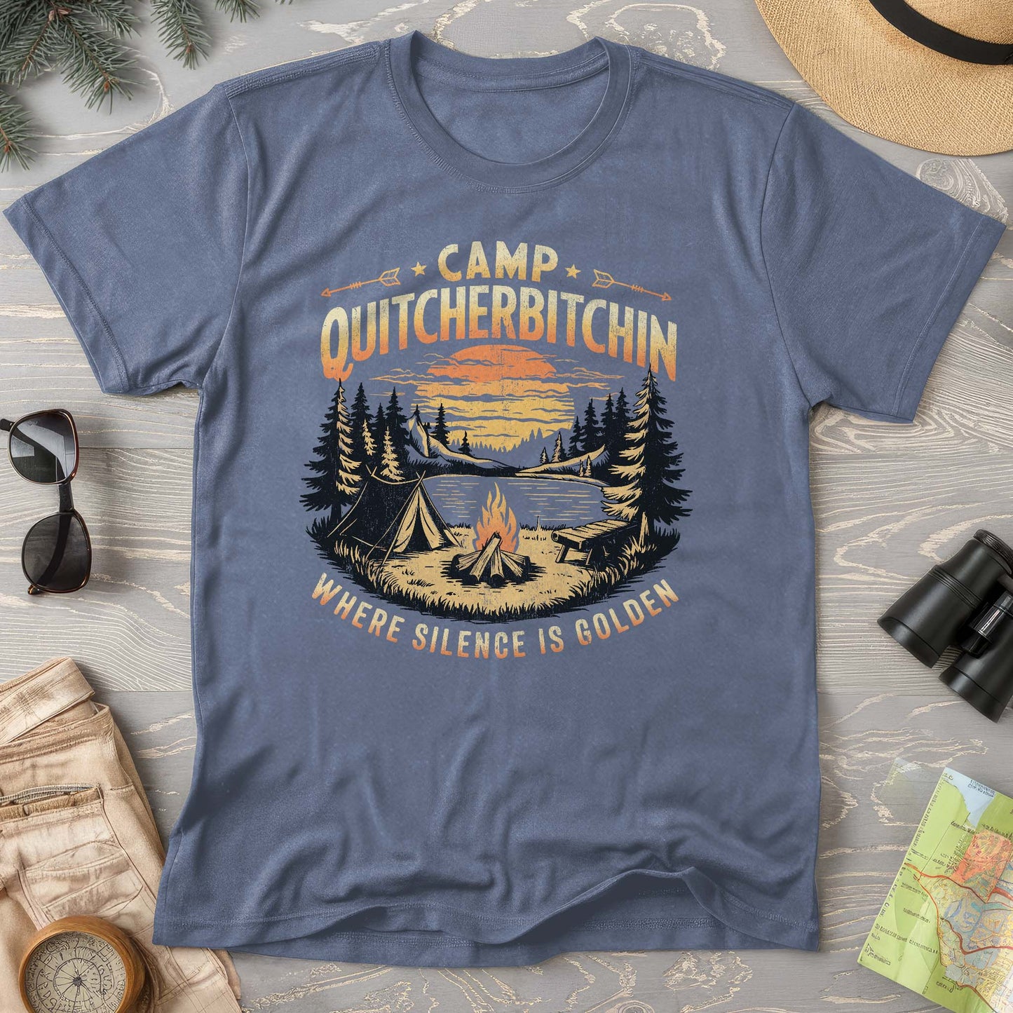 Funny "Camp Quitcherbitchin" Comfort Colors T-Shirt