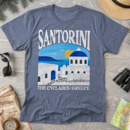 Santorini Greece "Big and Bold" Comfort Colors T-Shirt