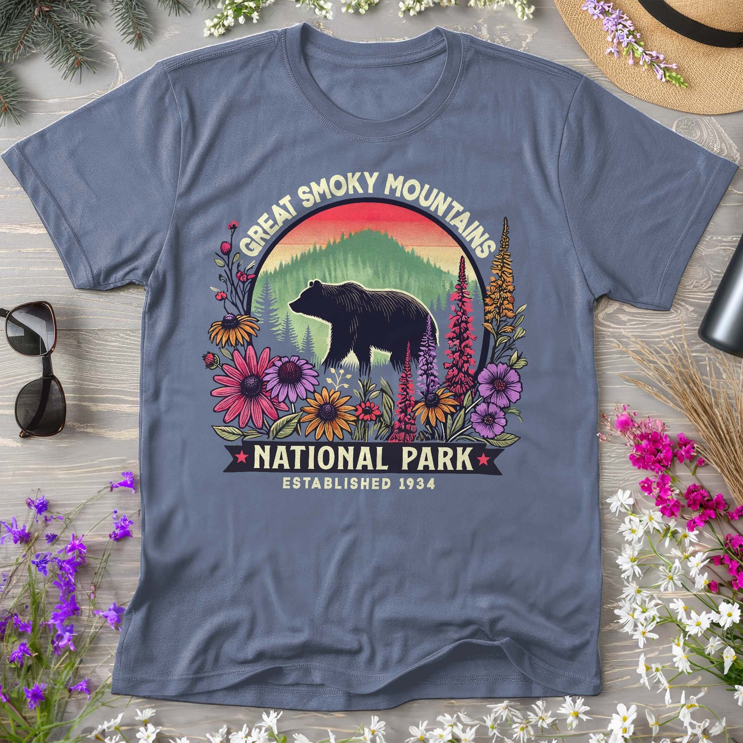 Great Smoky Mountains National Park "Wildflower" Comfort Colors T-Shirt