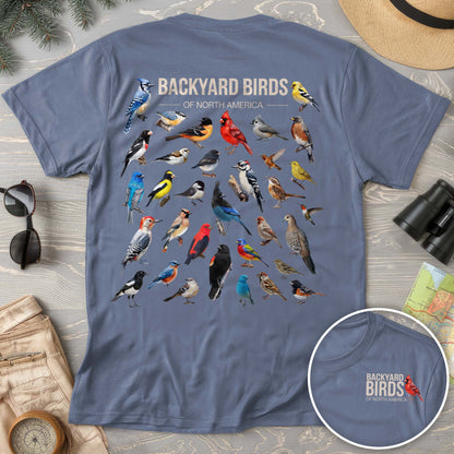 Backyard Birds Front/Back Print Comfort Colors T-Shirt