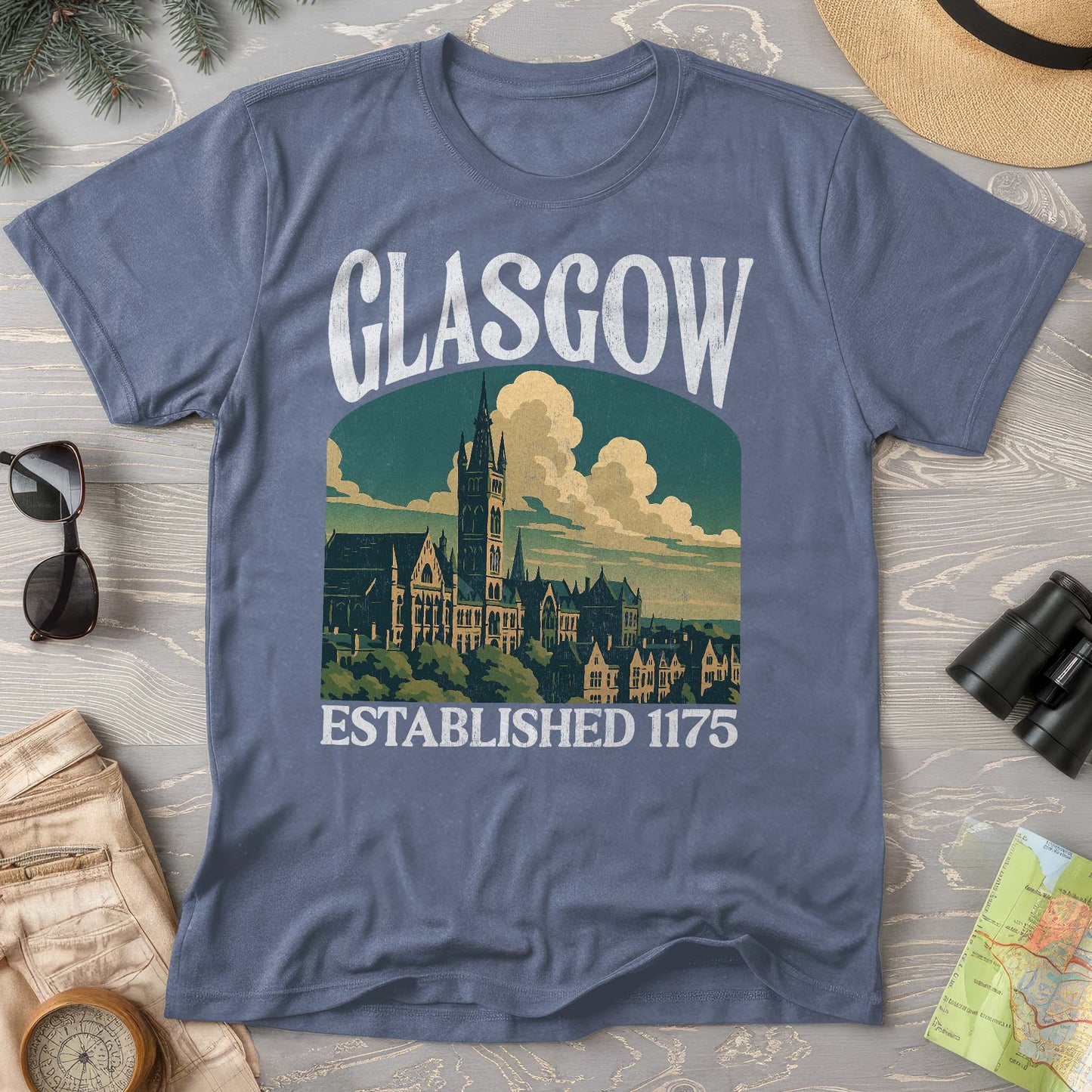 Glasgow Scotland "Big and Bold" Comfort Colors T-Shirt