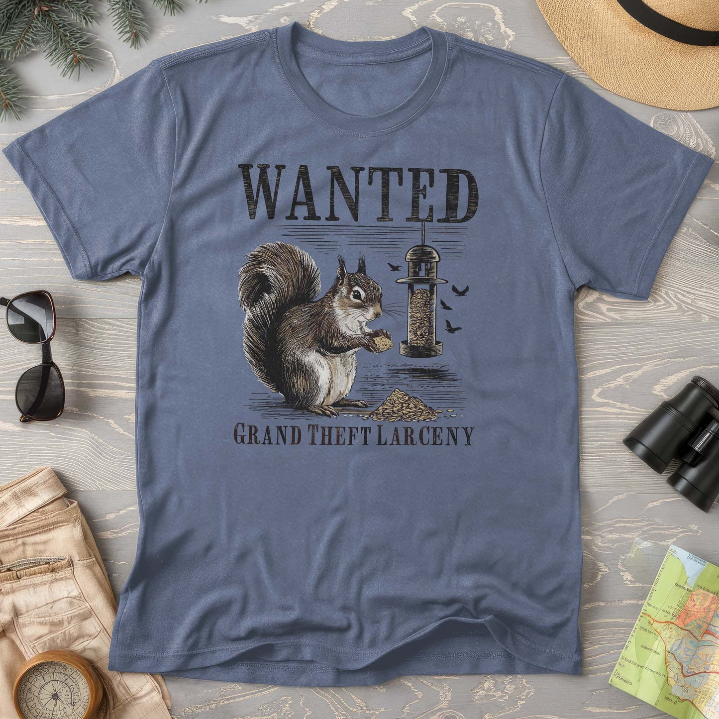 Funny Bird Lover Squirrel Comfort Colors T-Shirt
