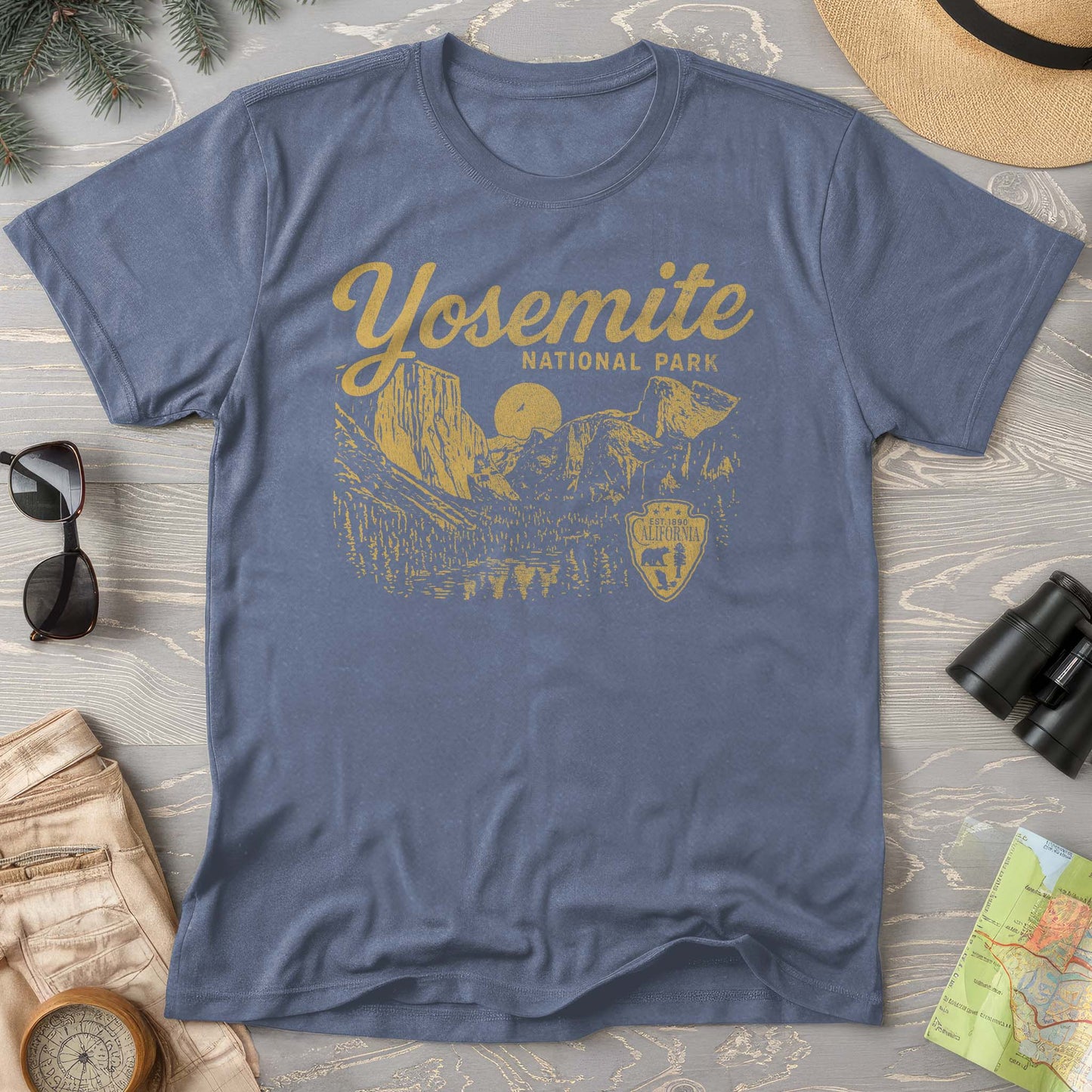 Yosemite National Park "Vintage Sketch" Comfort Colors T-Shirt