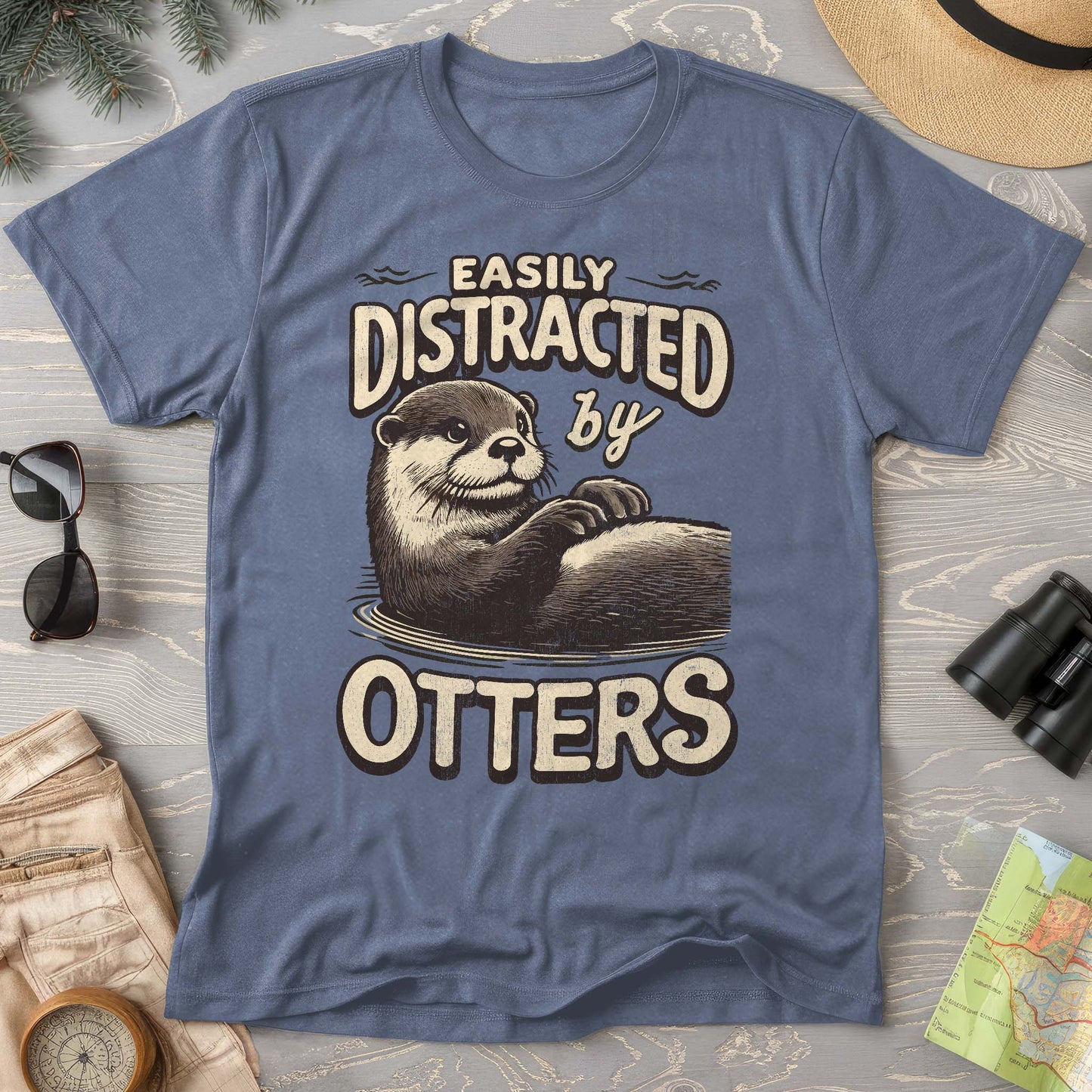 "Easily Distracted by Otters" Comfort Colors T-Shirt